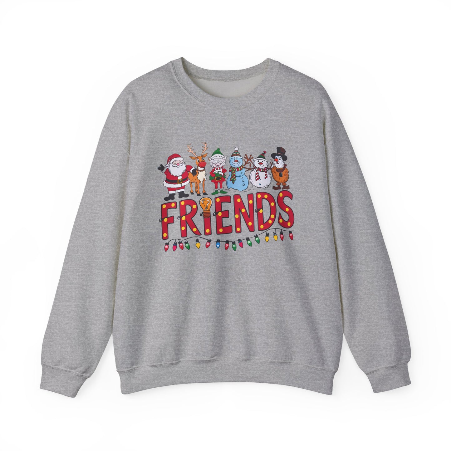 Christmas Santa and Friends Sweatshirt, Holiday Festive Crewneck - PopCultureByDesign36