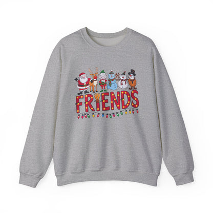 Christmas Santa and Friends Sweatshirt, Holiday Festive Crewneck - PopCultureByDesign36