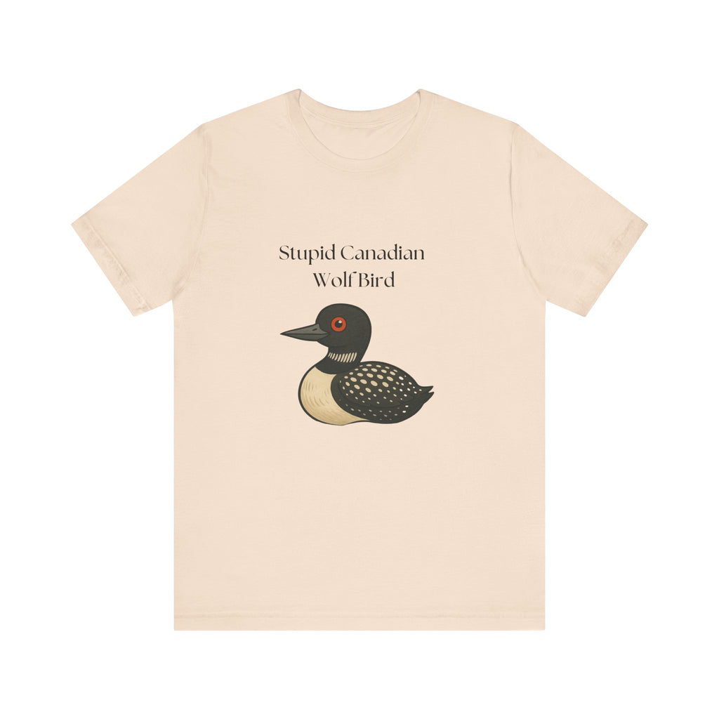 Funny Hockey Shirt — "Stupid Canadian Wolf Bird" Tee by PopCultureByDesign36