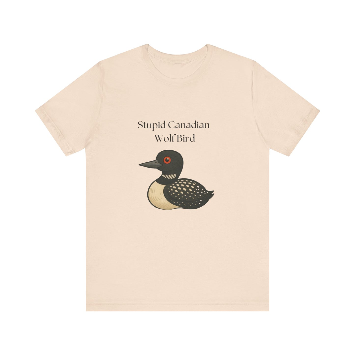 Funny Hockey Shirt — "Stupid Canadian Wolf Bird" Tee