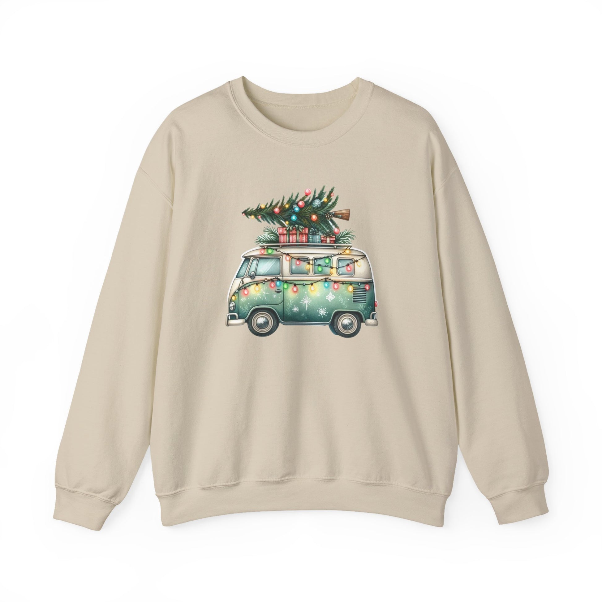 Jingle All The Way Sweatshirt, Christmas Family Sweater, Christmas Van Sweatshirt - PopCultureByDesign36