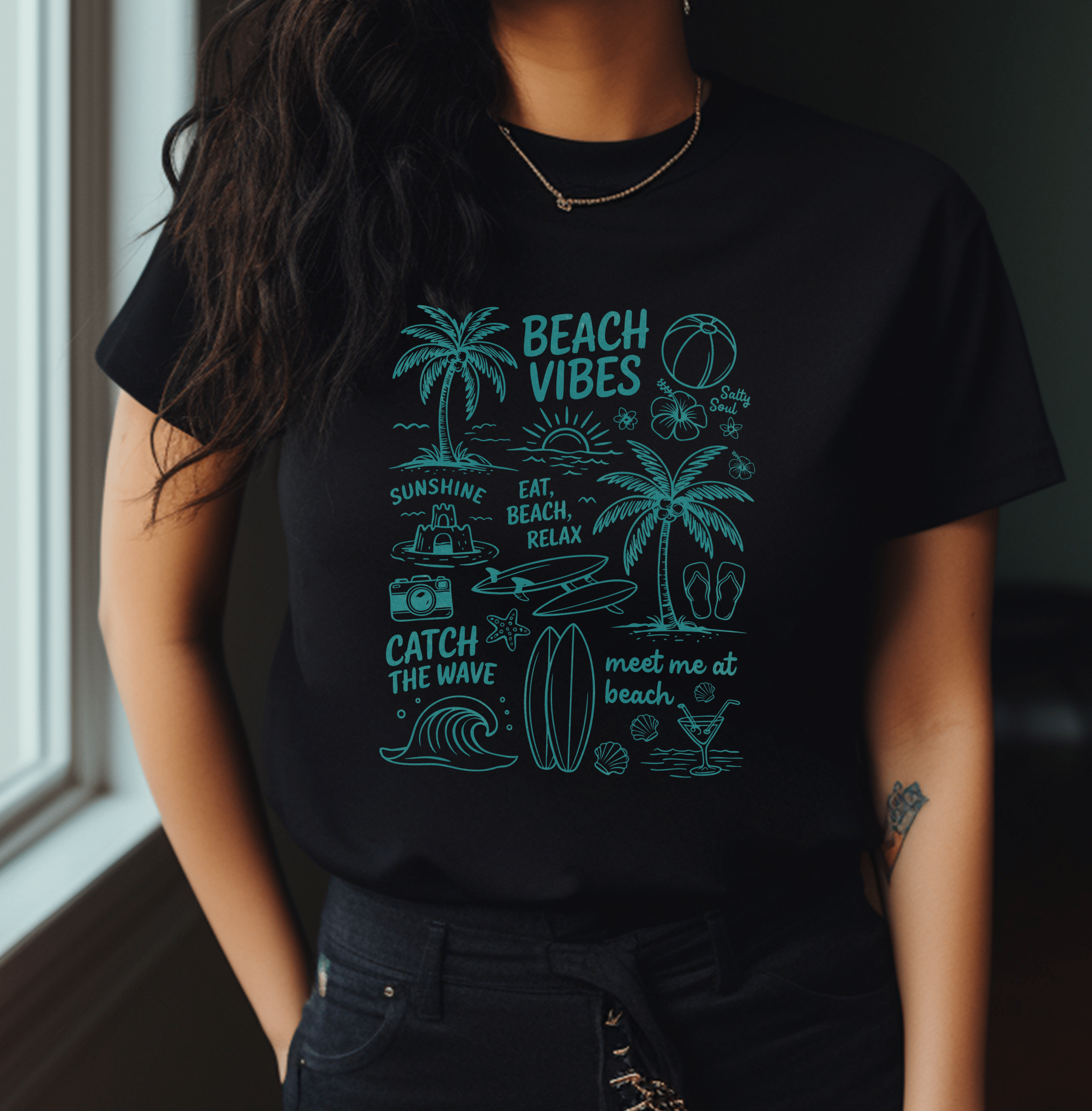 Beach Vibes Shirt, Ocean Lover Shirt, Sea Life Top by PopCultureByDesign36