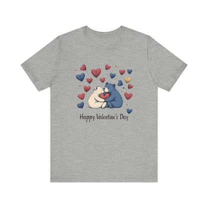 Bear Valentine Shirt, Cute Bear Shirt, Teddy Bear Shirt, Heart Valentine Shirt - Popbydesign