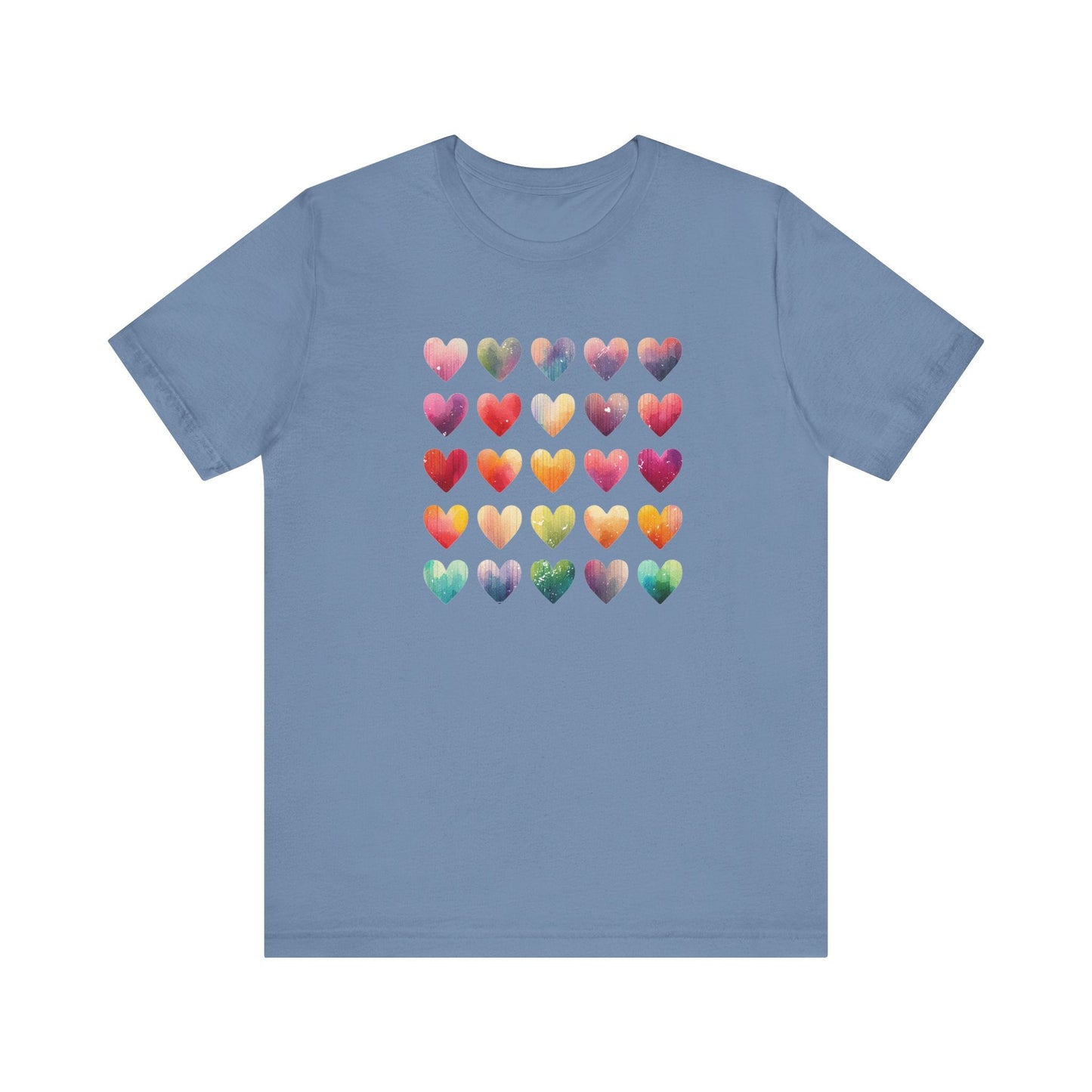 Boho Artsy Shirt, Watercolor Tee, Watercolor Heart Tee - Popbydesign