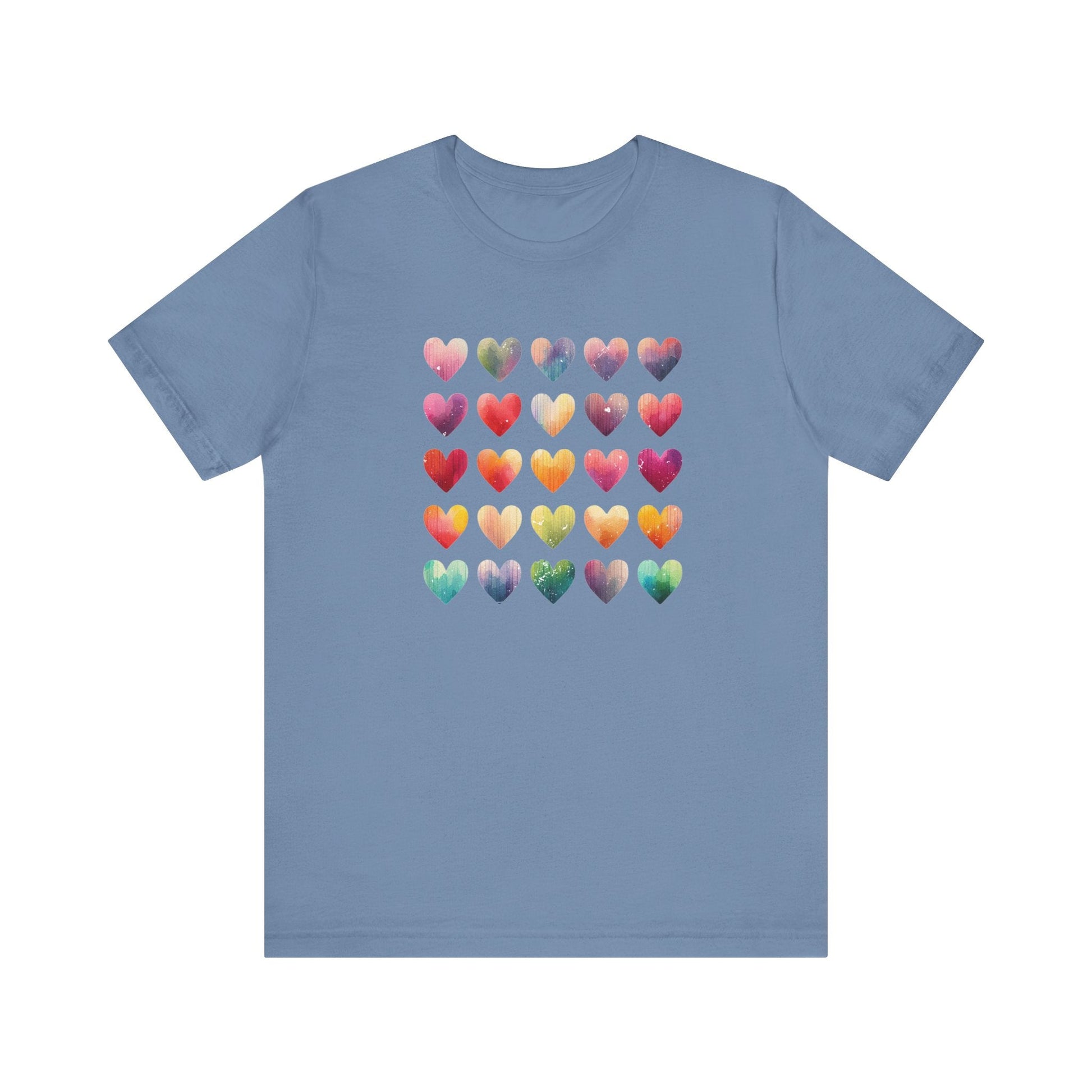 Boho Artsy Shirt, Watercolor Tee, Watercolor Heart Tee - Popbydesign