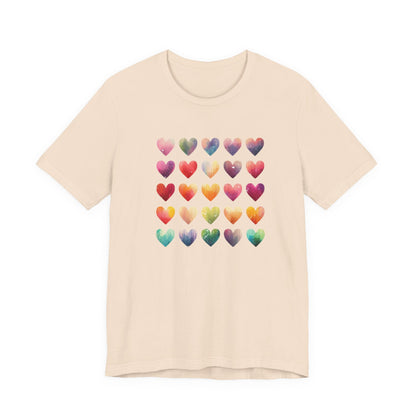 Boho Artsy Shirt, Watercolor Tee, Watercolor Heart Tee - Popbydesign