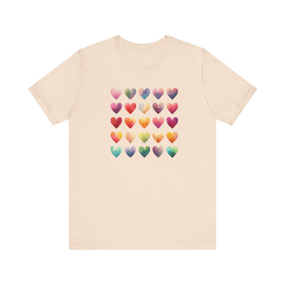 Boho Artsy Shirt, Watercolor Tee, Watercolor Heart Tee - Popbydesign
