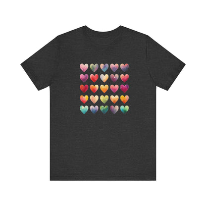 Boho Artsy Shirt, Watercolor Tee, Watercolor Heart Tee - Popbydesign