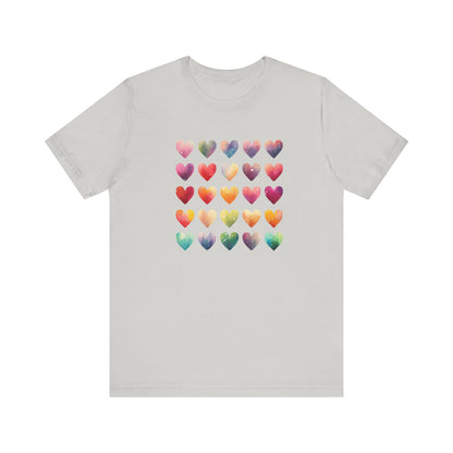 Boho Artsy Shirt, Watercolor Tee, Watercolor Heart Tee - Popbydesign