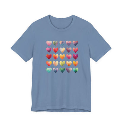 Boho Artsy Shirt, Watercolor Tee, Watercolor Heart Tee - Popbydesign