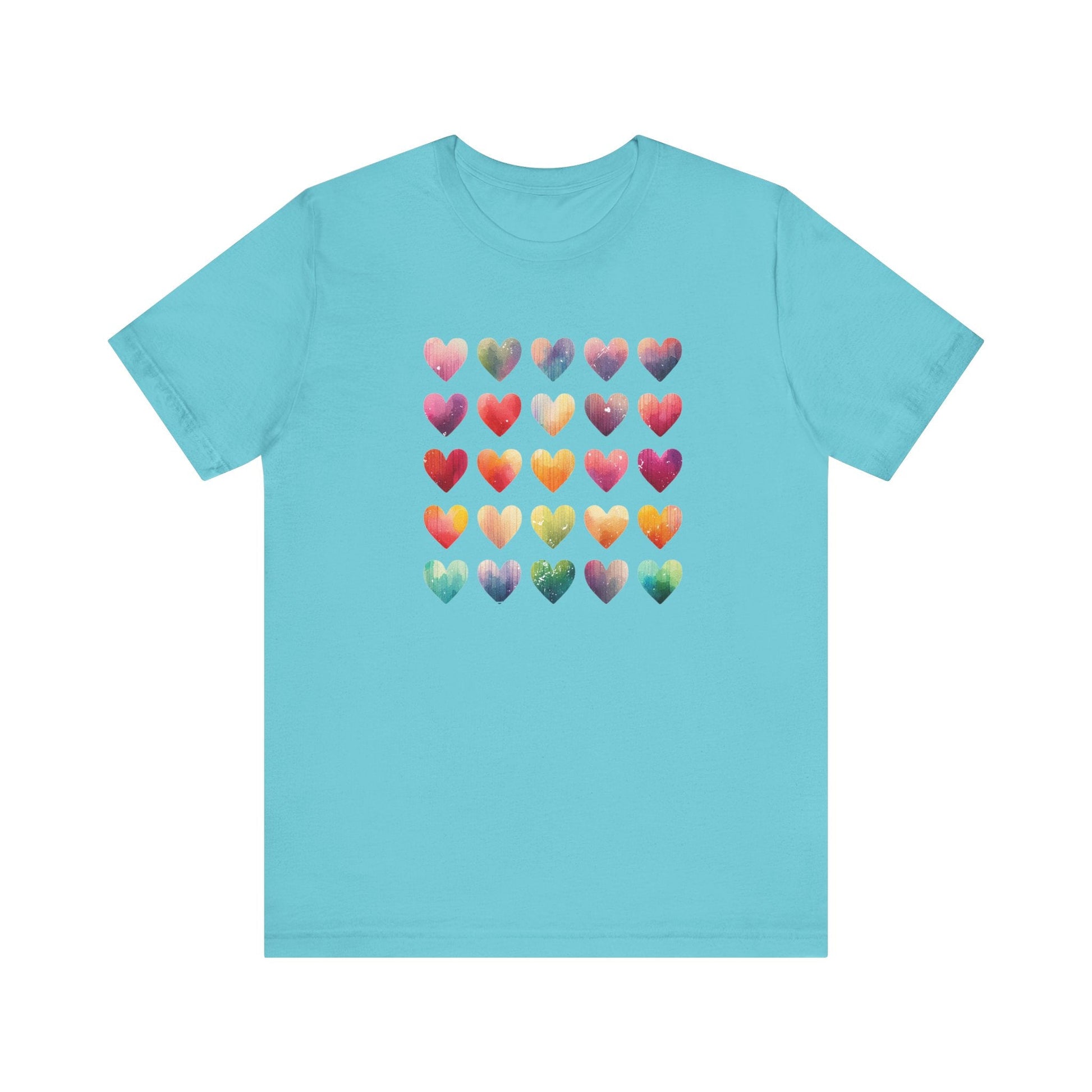 Boho Artsy Shirt, Watercolor Tee, Watercolor Heart Tee - Popbydesign