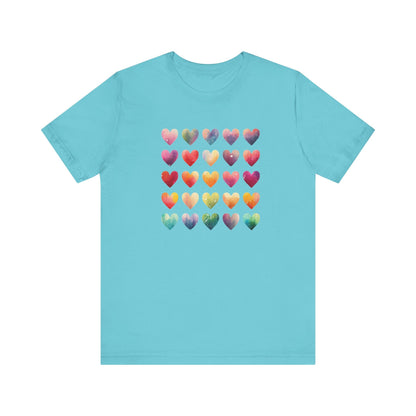 Boho Artsy Shirt, Watercolor Tee, Watercolor Heart Tee - Popbydesign