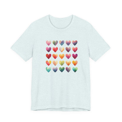 Boho Artsy Shirt, Watercolor Tee, Watercolor Heart Tee - Popbydesign