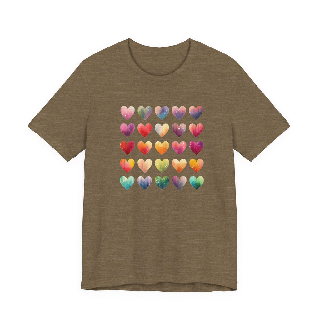 Boho Artsy Shirt, Watercolor Tee, Watercolor Heart Tee by PopCultureByDesign36
