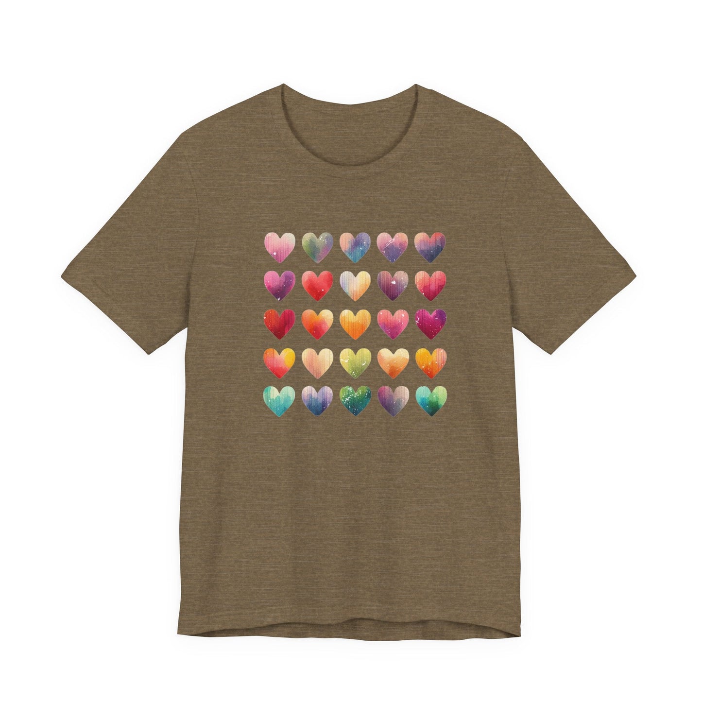 Boho Artsy Shirt, Watercolor Tee, Watercolor Heart Tee - Popbydesign