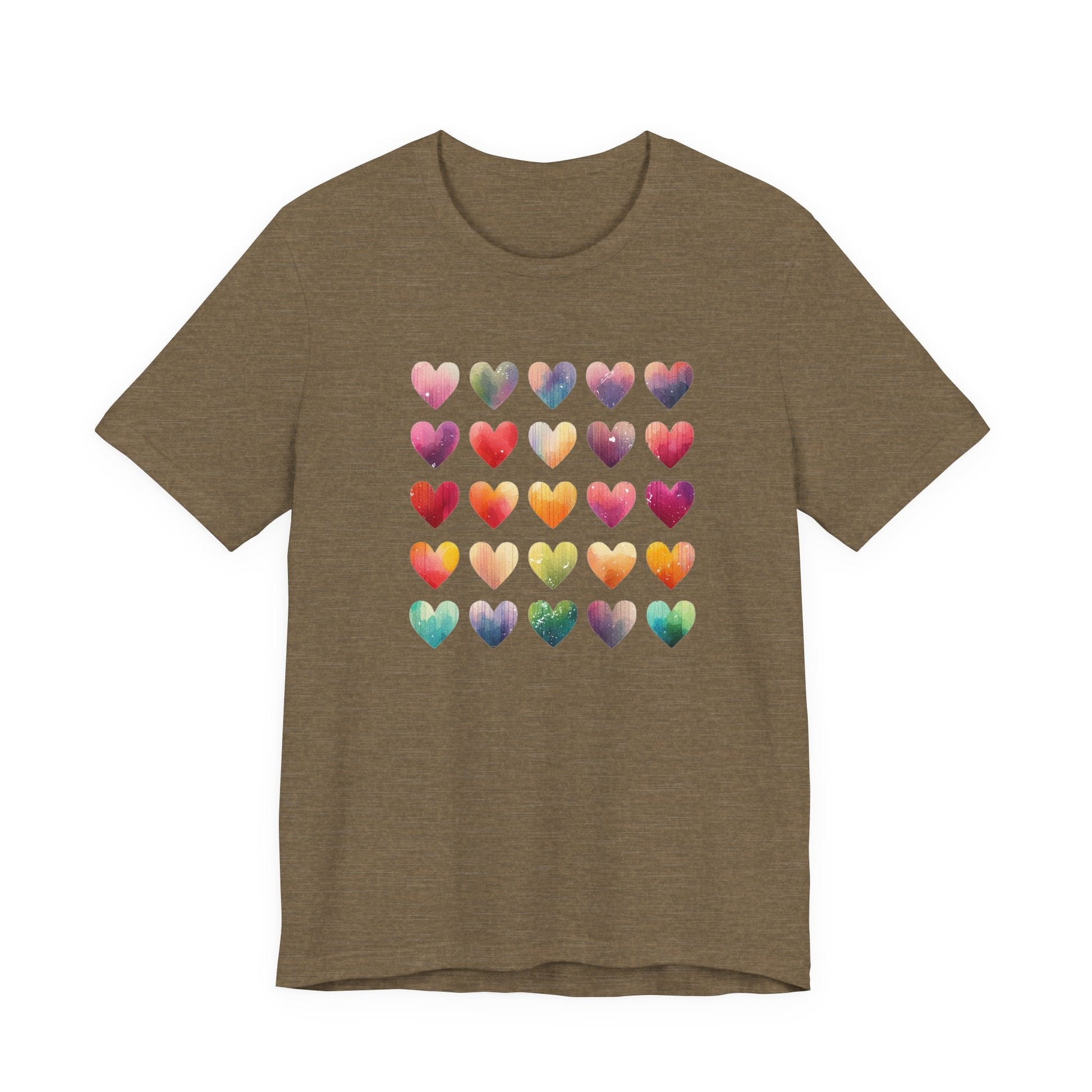 Boho Artsy Shirt, Watercolor Tee, Watercolor Heart Tee - Popbydesign