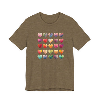 Boho Artsy Shirt, Watercolor Tee, Watercolor Heart Tee - Popbydesign