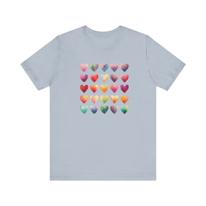Boho Artsy Shirt, Watercolor Tee, Watercolor Heart Tee - Popbydesign