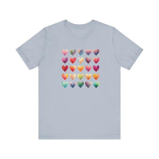 Boho Artsy Shirt, Watercolor Tee, Watercolor Heart Tee - Popbydesign