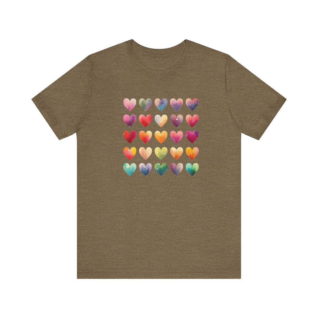Boho Artsy Shirt, Watercolor Tee, Watercolor Heart Tee by PopCultureByDesign36