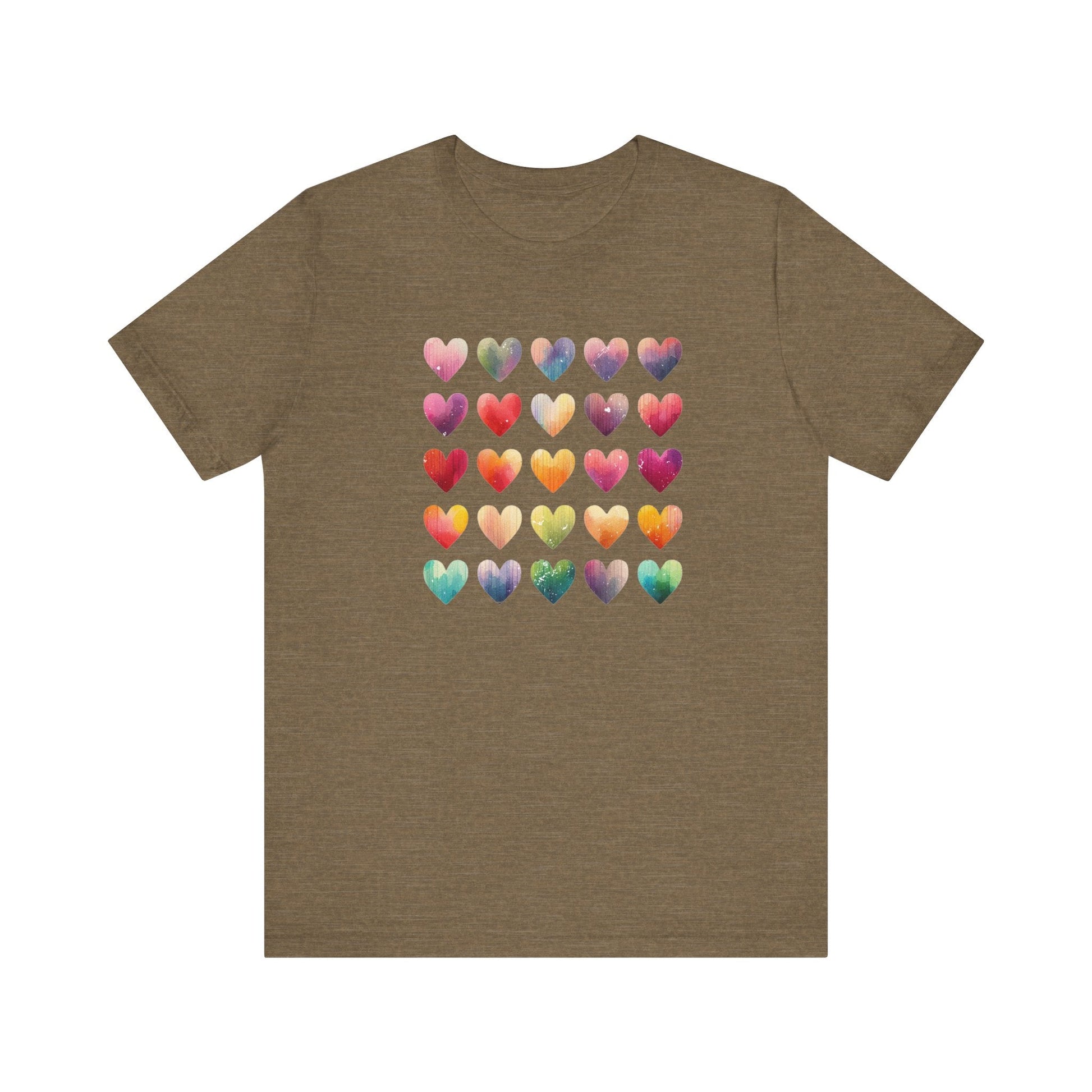 Boho Artsy Shirt, Watercolor Tee, Watercolor Heart Tee - Popbydesign