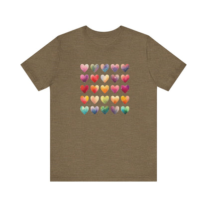 Boho Artsy Shirt, Watercolor Tee, Watercolor Heart Tee - Popbydesign