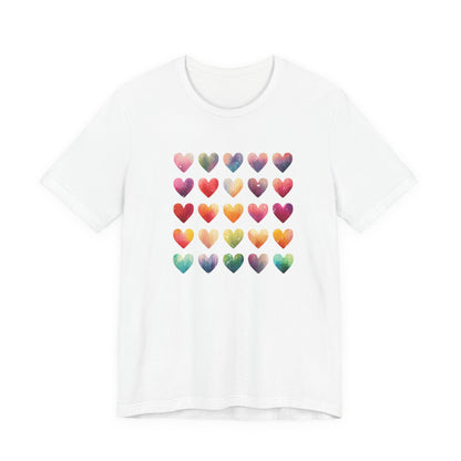 Boho Artsy Shirt, Watercolor Tee, Watercolor Heart Tee - Popbydesign