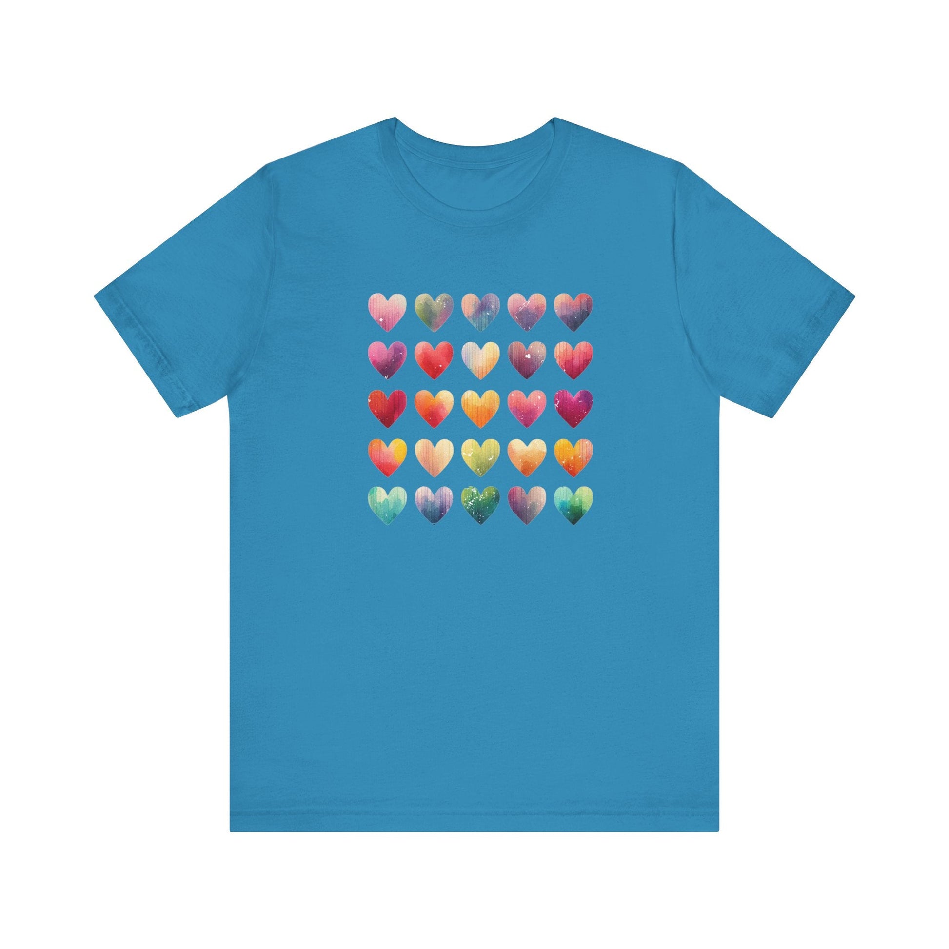 Boho Artsy Shirt, Watercolor Tee, Watercolor Heart Tee - Popbydesign