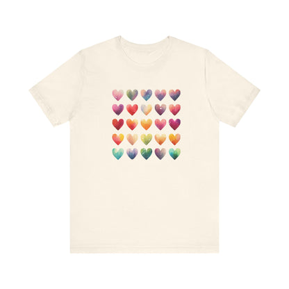 Boho Artsy Shirt, Watercolor Tee, Watercolor Heart Tee - Popbydesign