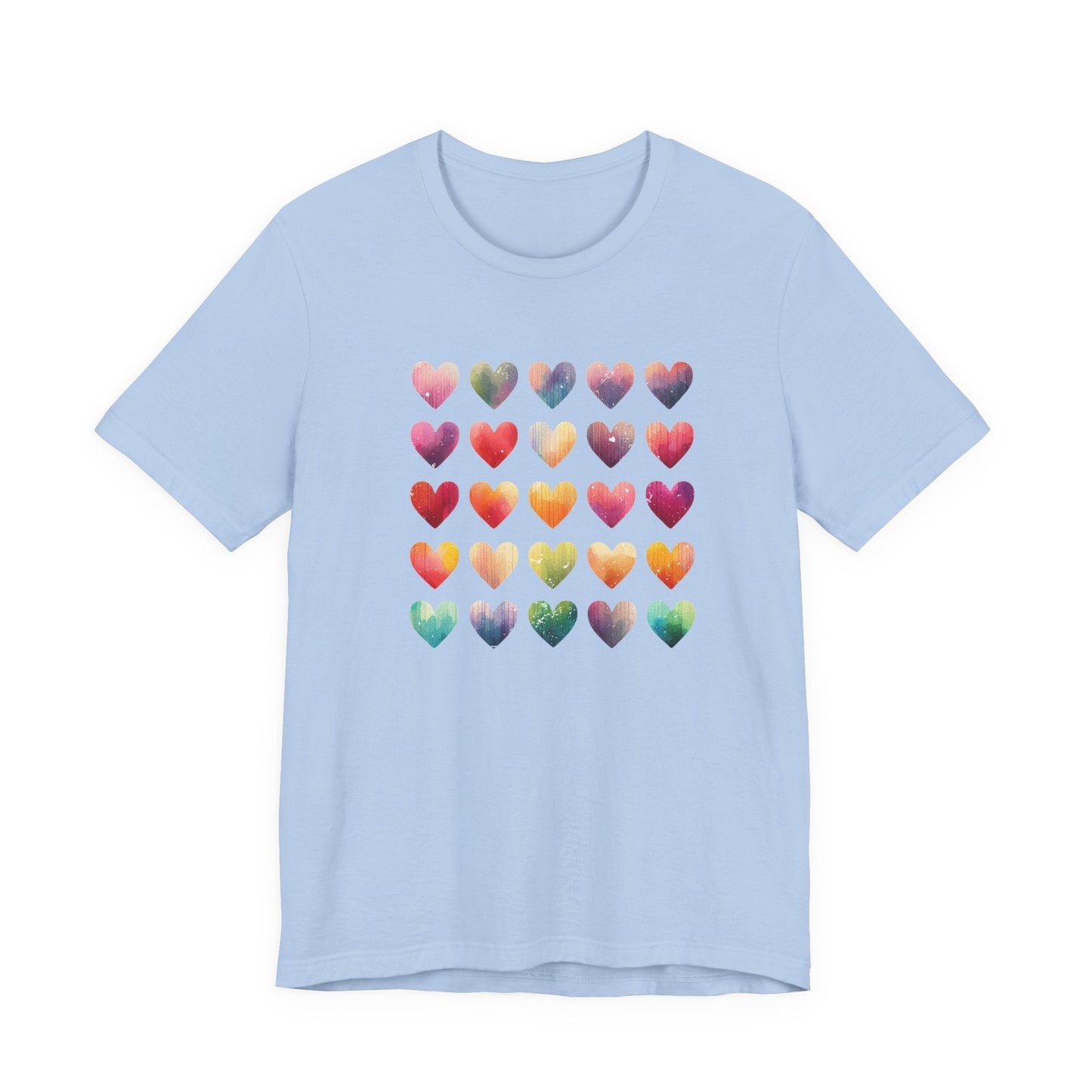 Boho Artsy Shirt, Watercolor Tee, Watercolor Heart Tee - Popbydesign
