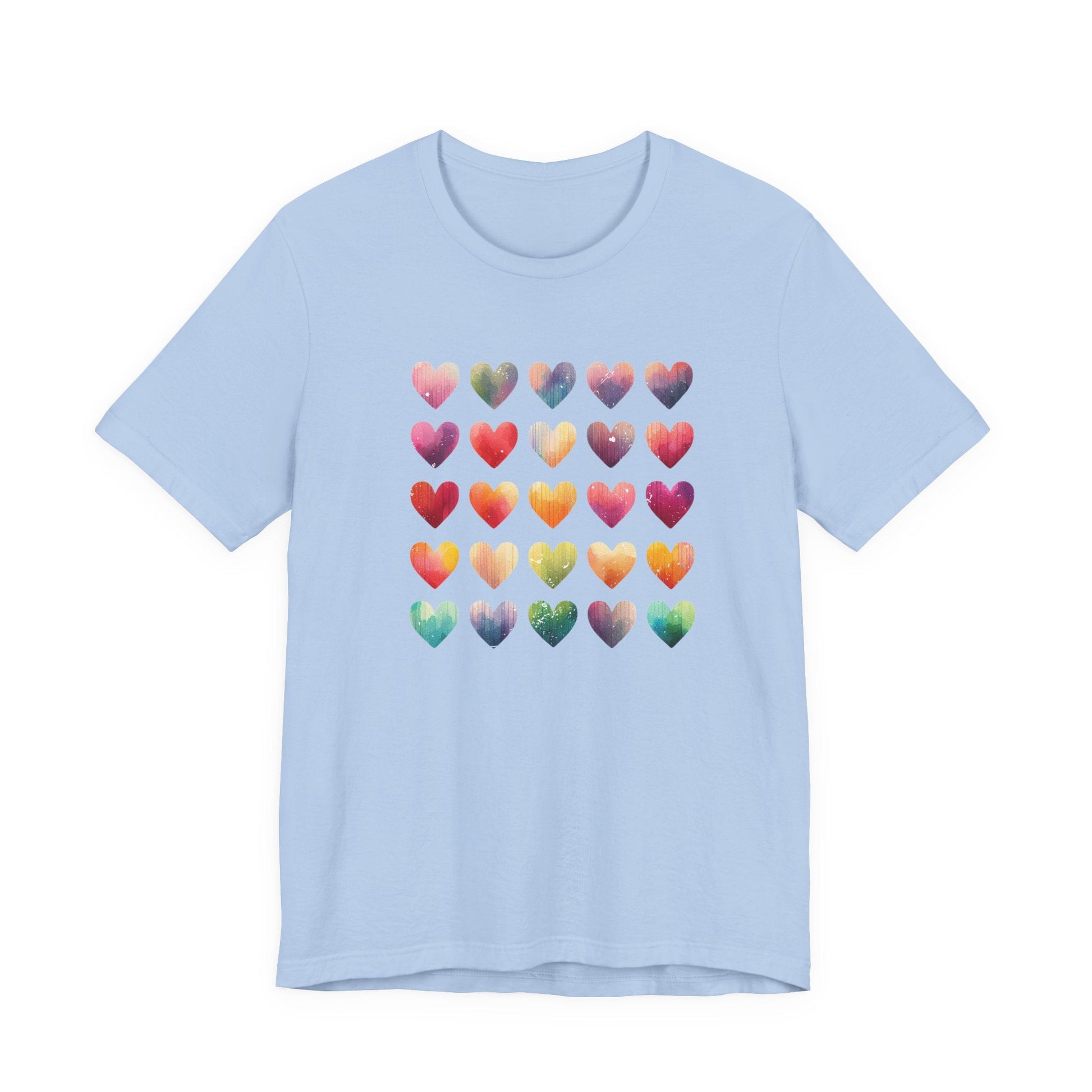 Boho Artsy Shirt, Watercolor Tee, Watercolor Heart Tee - Popbydesign