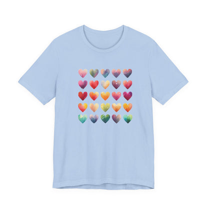 Boho Artsy Shirt, Watercolor Tee, Watercolor Heart Tee - Popbydesign