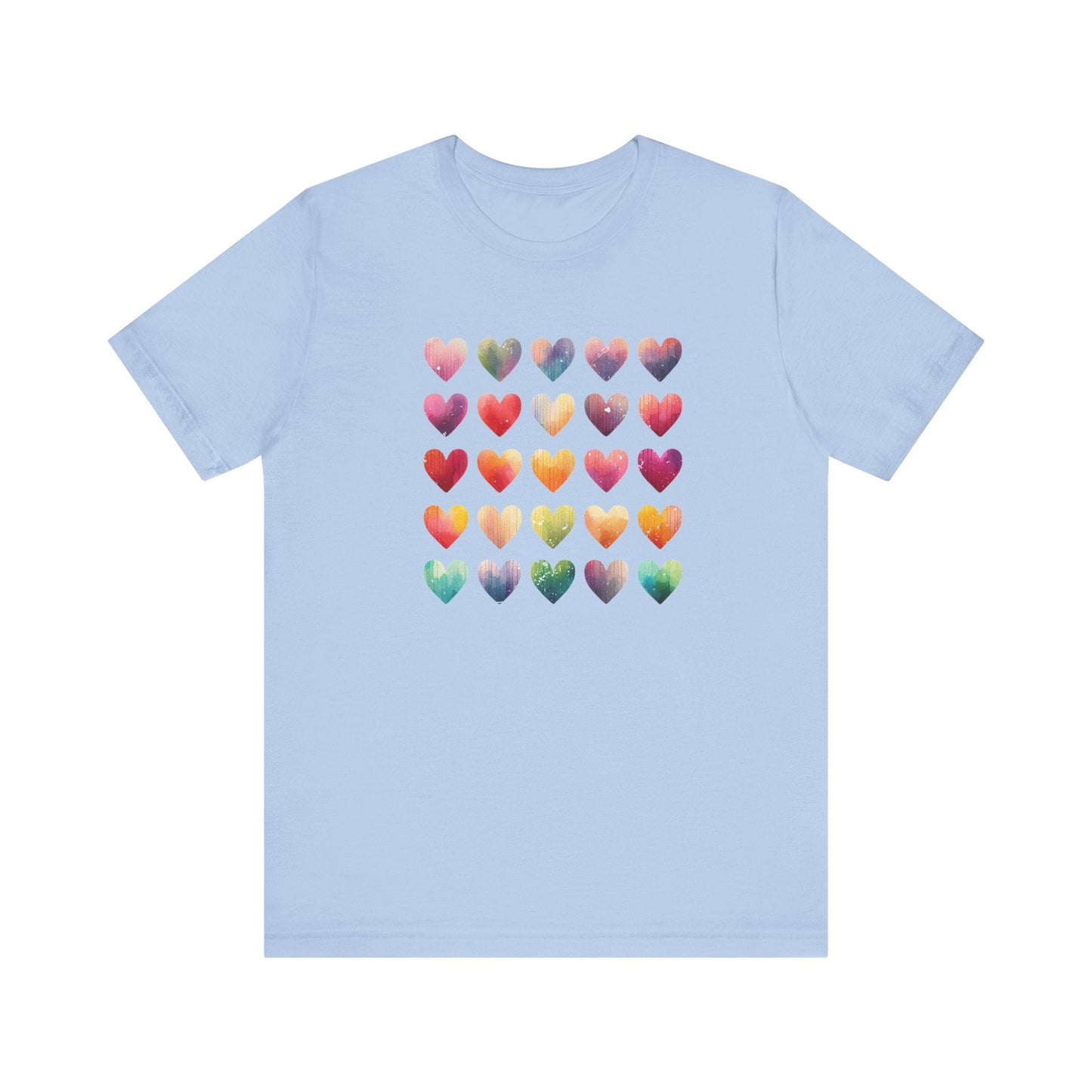 Boho Artsy Shirt, Watercolor Tee, Watercolor Heart Tee - Popbydesign