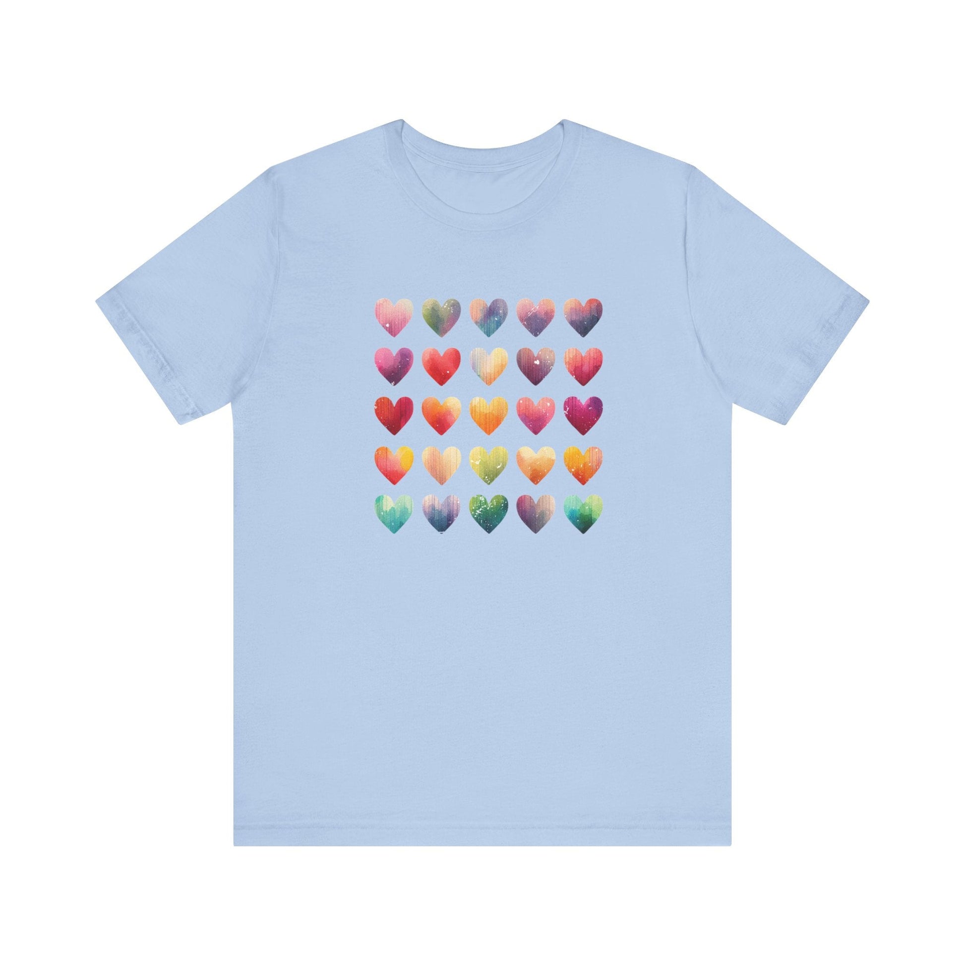 Boho Artsy Shirt, Watercolor Tee, Watercolor Heart Tee - Popbydesign