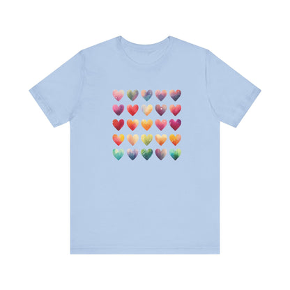 Boho Artsy Shirt, Watercolor Tee, Watercolor Heart Tee - Popbydesign