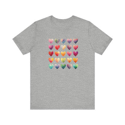Boho Artsy Shirt, Watercolor Tee, Watercolor Heart Tee - Popbydesign