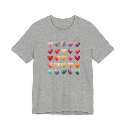 Boho Artsy Shirt, Watercolor Tee, Watercolor Heart Tee - Popbydesign