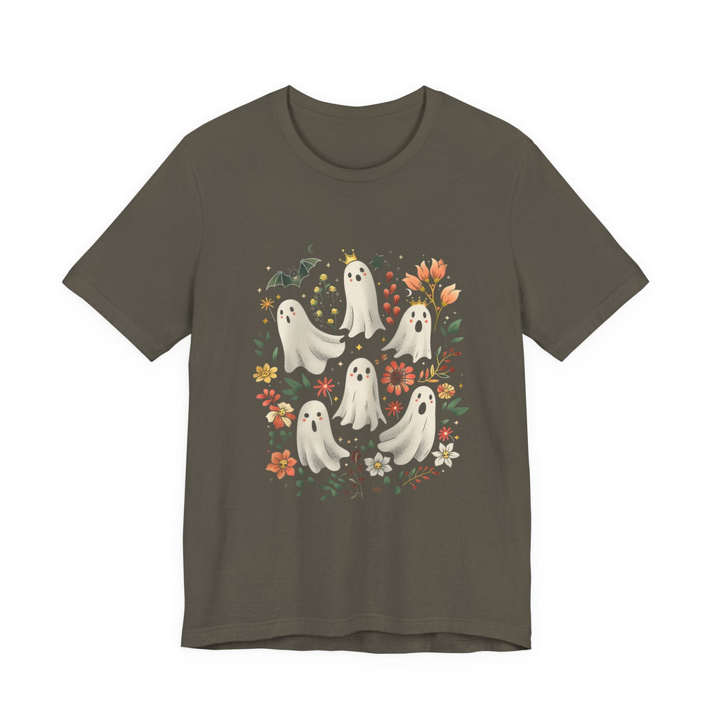 Boho Ghost T-Shirt, Halloween Tee, Spooky Bohemian Top by PopCultureByDesign36