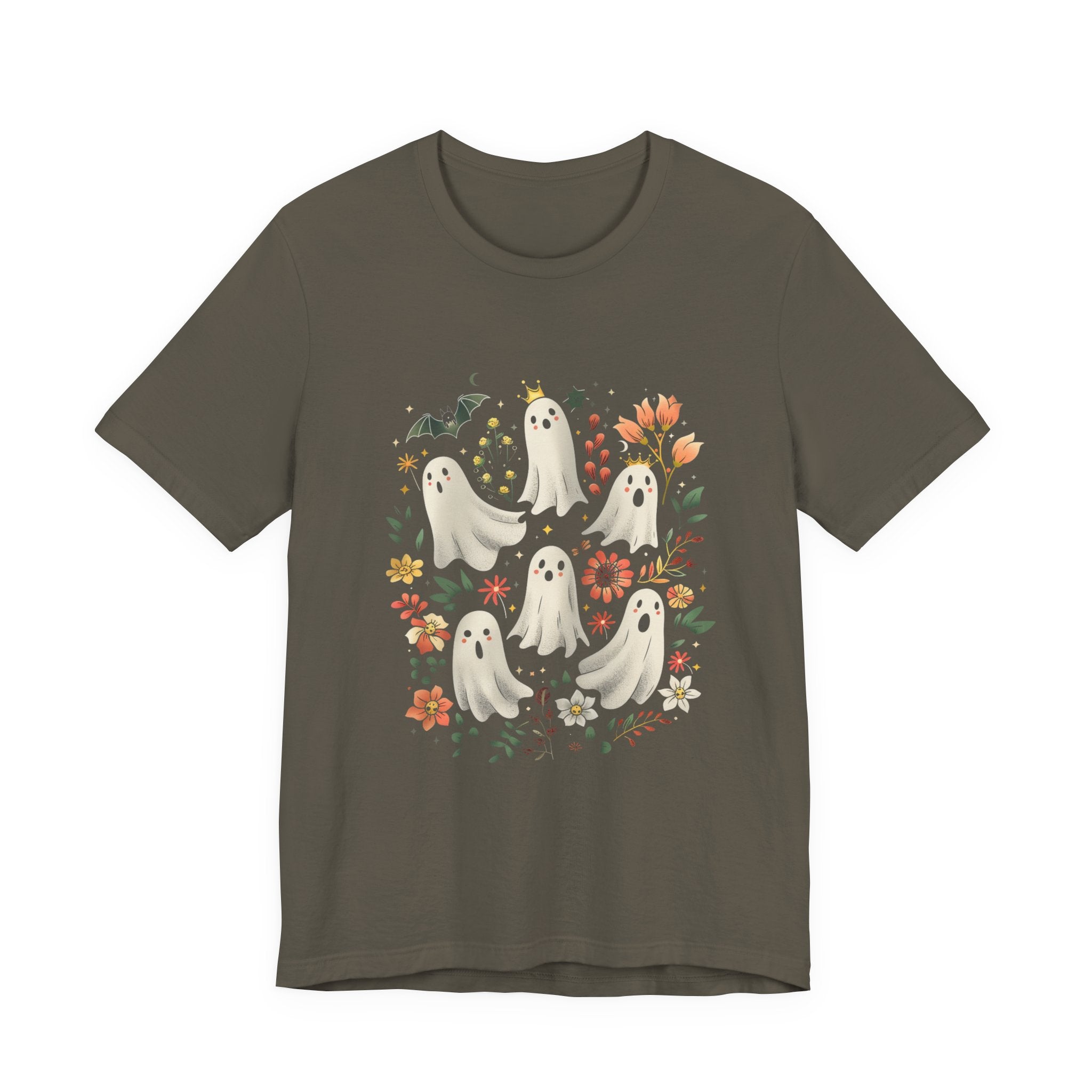Boho Ghost T-Shirt, Halloween Tee, Spooky Bohemian Top by PopCultureByDesign36