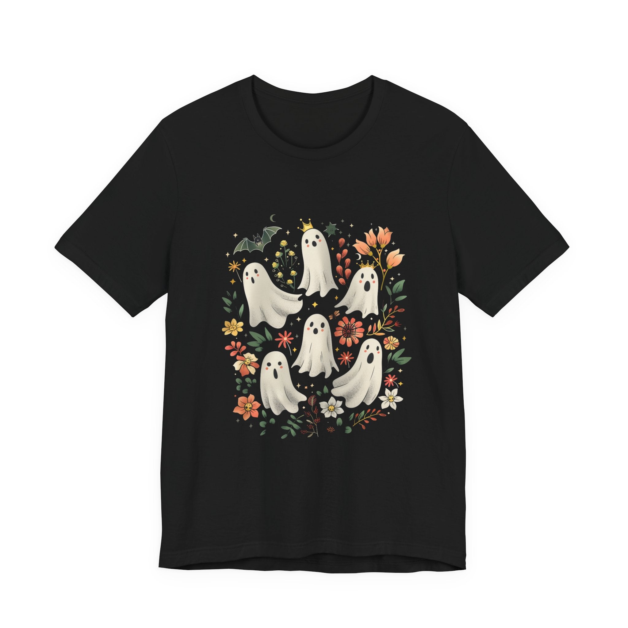 Boho Ghost T-Shirt, Halloween Tee, Spooky Bohemian Top by PopCultureByDesign36