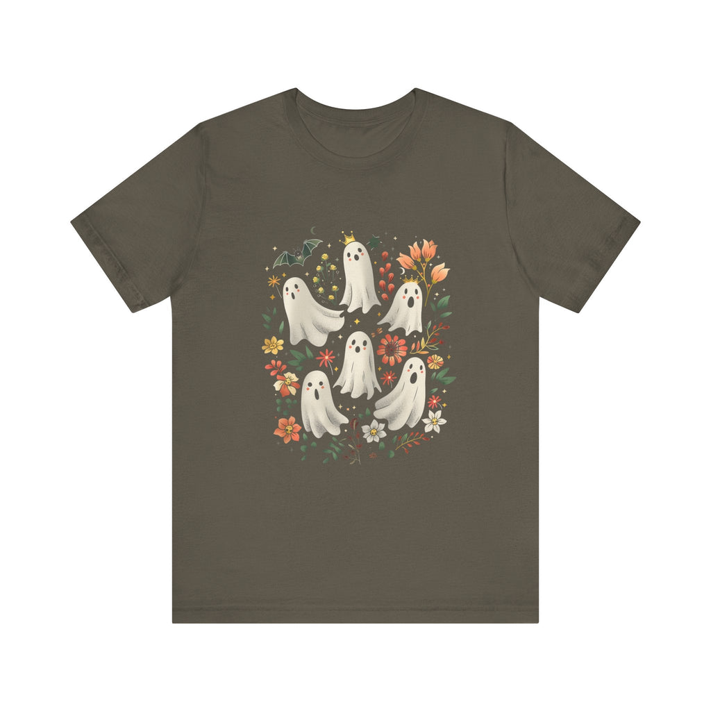 Boho Ghost T-Shirt, Halloween Tee, Spooky Bohemian Top by PopCultureByDesign36