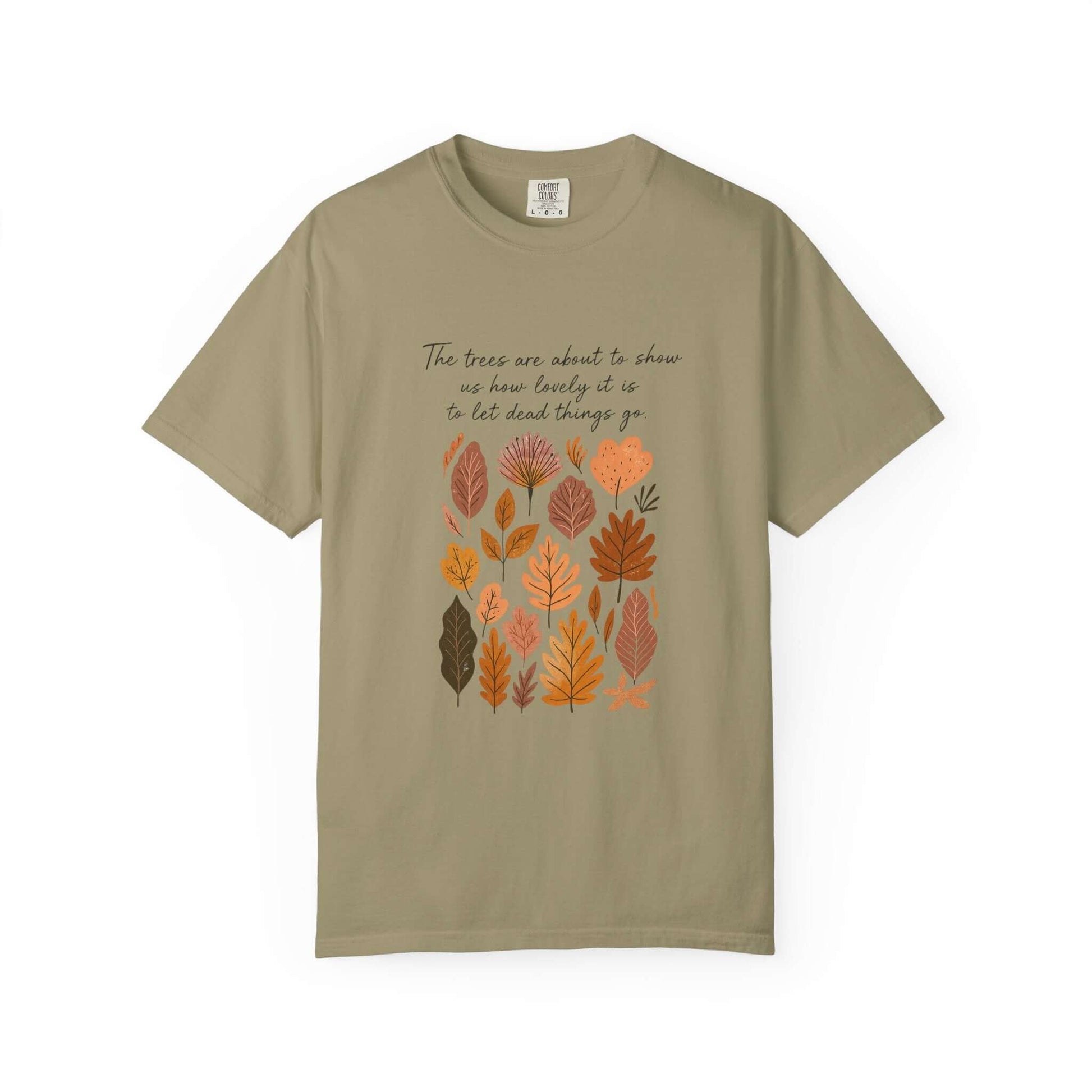 Boho Poem Fall Leaves T-shirt, Fall Shirt, Unisex Fall Top - Popbydesign
