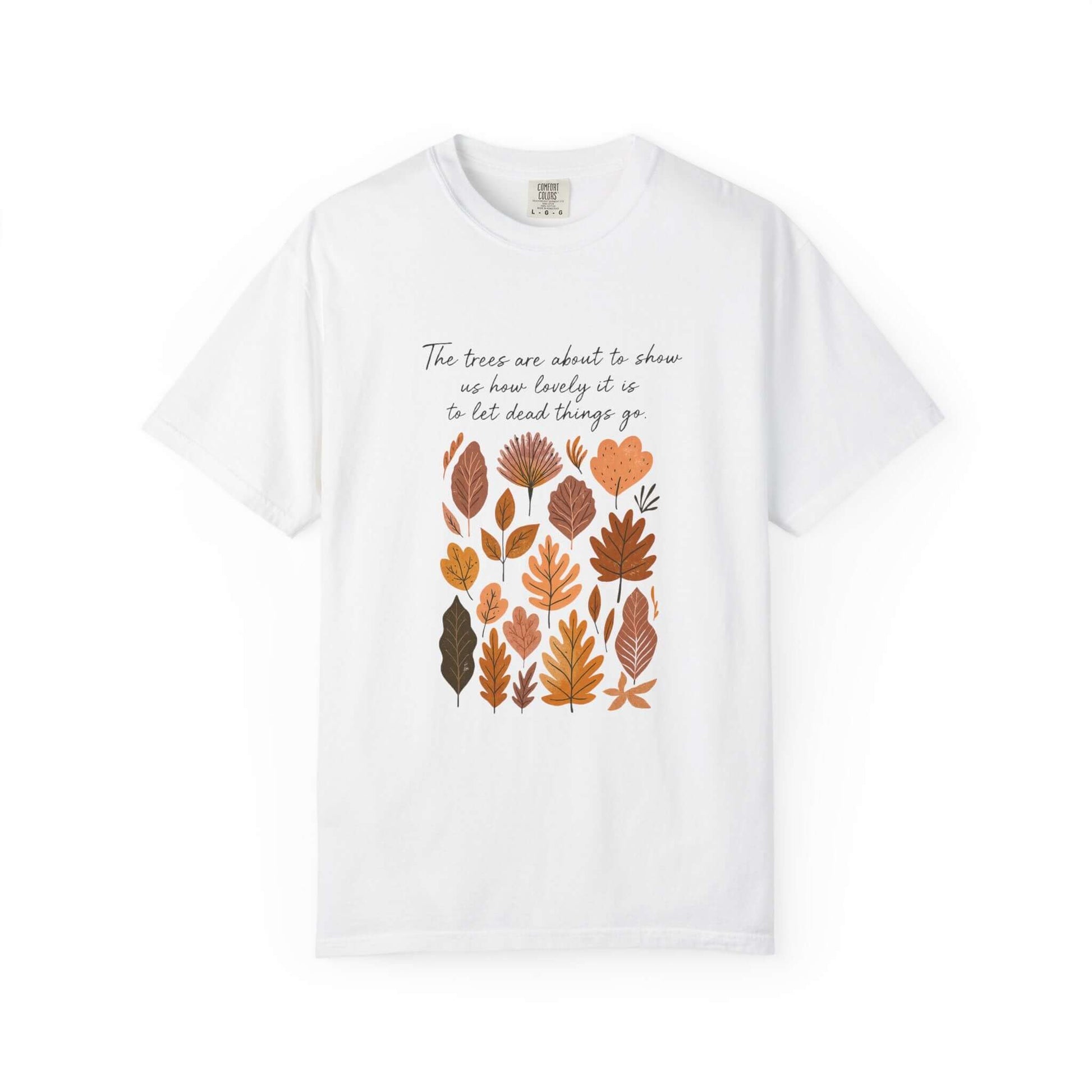 Boho Poem Fall Leaves T-shirt, Fall Shirt, Unisex Fall Top - Popbydesign