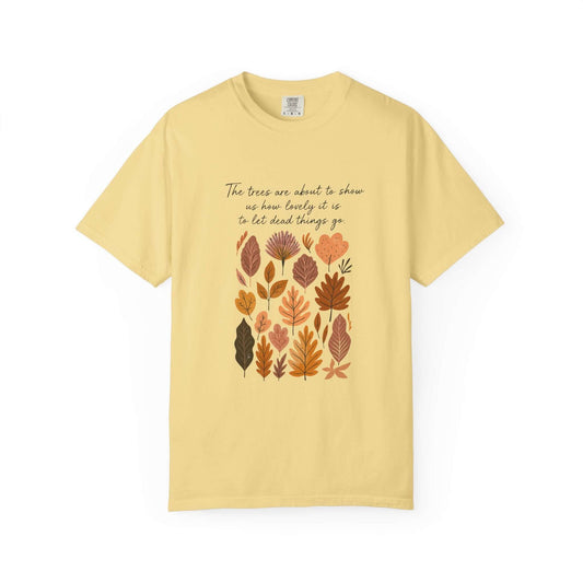 Boho Poem Fall Leaves T-shirt, Fall Shirt, Unisex Fall Top - Popbydesign