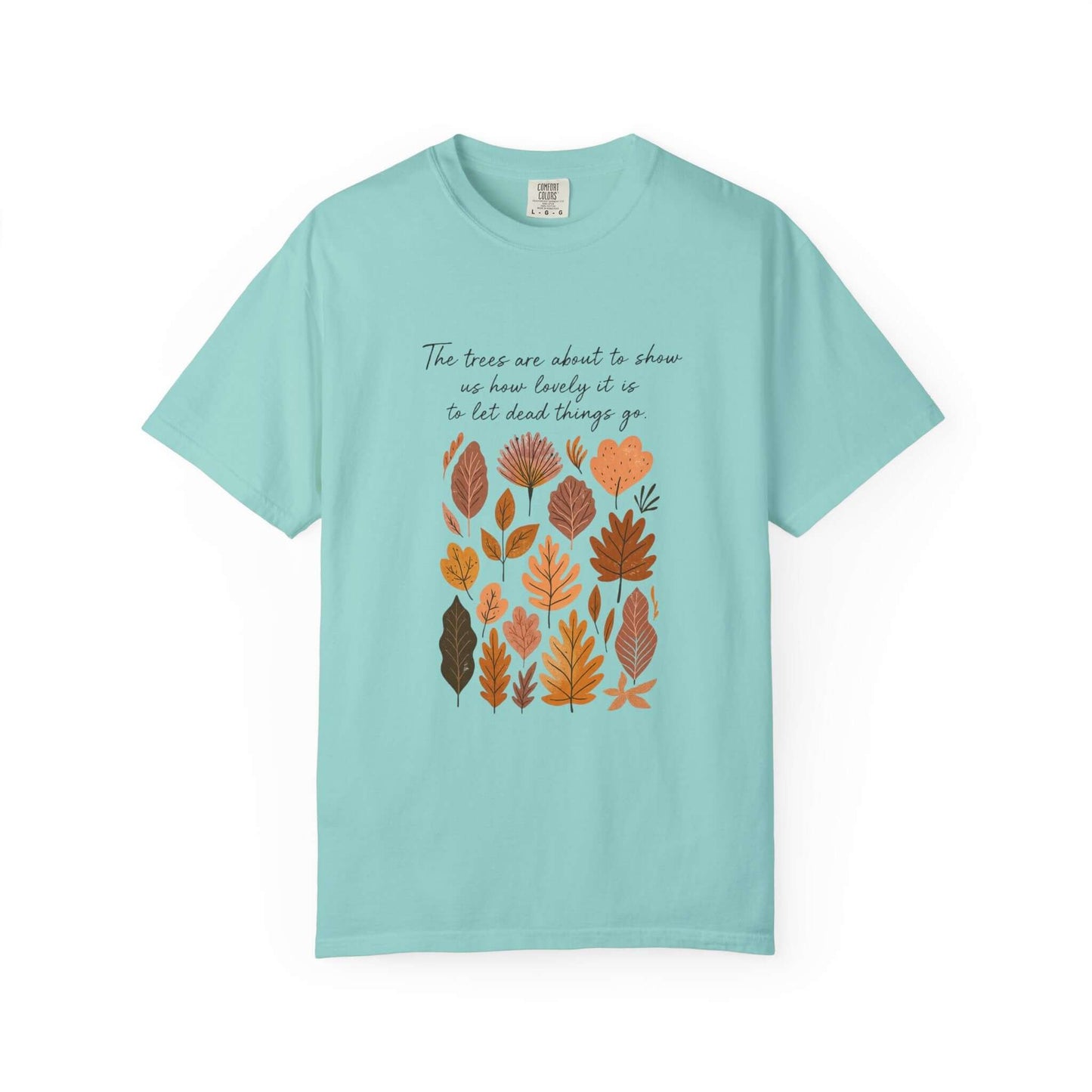 Boho Poem Fall Leaves T-shirt, Fall Shirt, Unisex Fall Top - Popbydesign