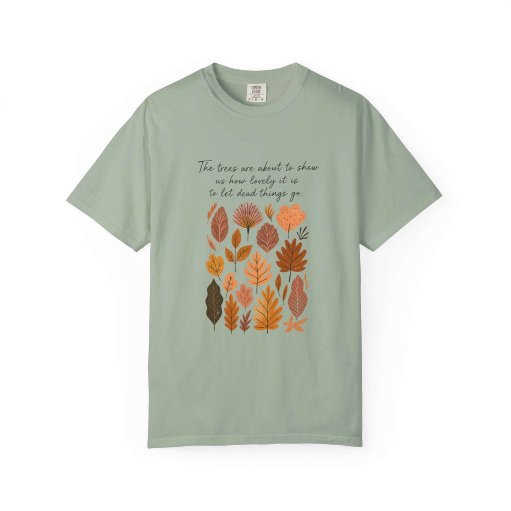 Boho Poem Fall Leaves T-shirt, Fall Shirt, Unisex Fall Top by PopCultureByDesign36