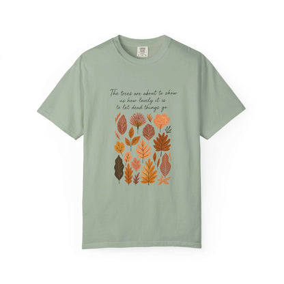 Boho Poem Fall Leaves T-shirt, Fall Shirt, Unisex Fall Top - Popbydesign