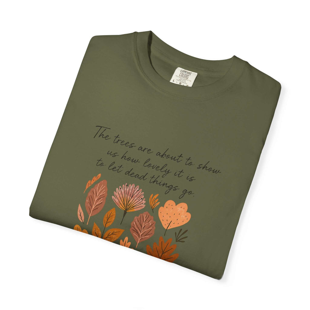 Boho Poem Fall Leaves T-shirt, Fall Shirt, Unisex Fall Top by PopCultureByDesign36