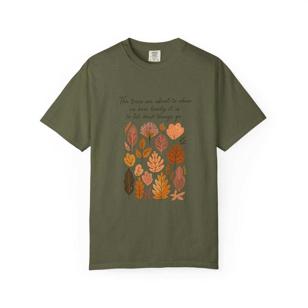 Boho Poem Fall Leaves T-shirt, Fall Shirt, Unisex Fall Top by PopCultureByDesign36