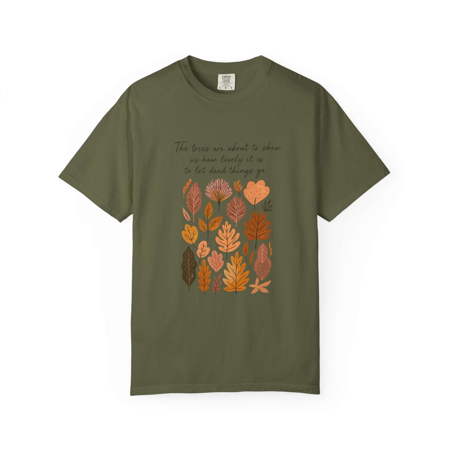 Boho Poem Fall Leaves T-shirt, Fall Shirt, Unisex Fall Top - Popbydesign